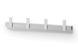 Zack Colgador de Pared con 4 Ganchos Autoadhesivo Potes 24x1,9x4,5 cm
